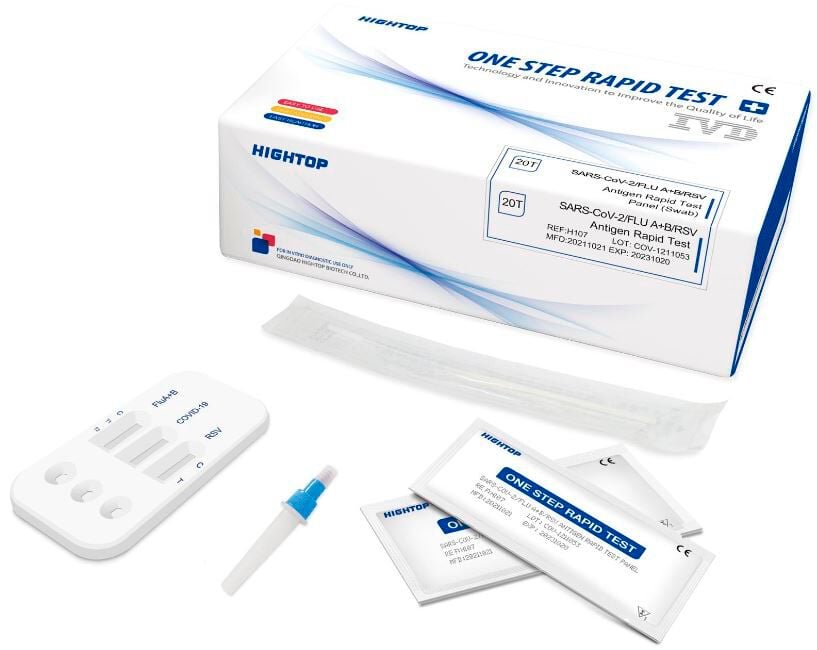 HighTop Combo 4in1 Antigen Profi-Schnelltest Covid-19, RSV,