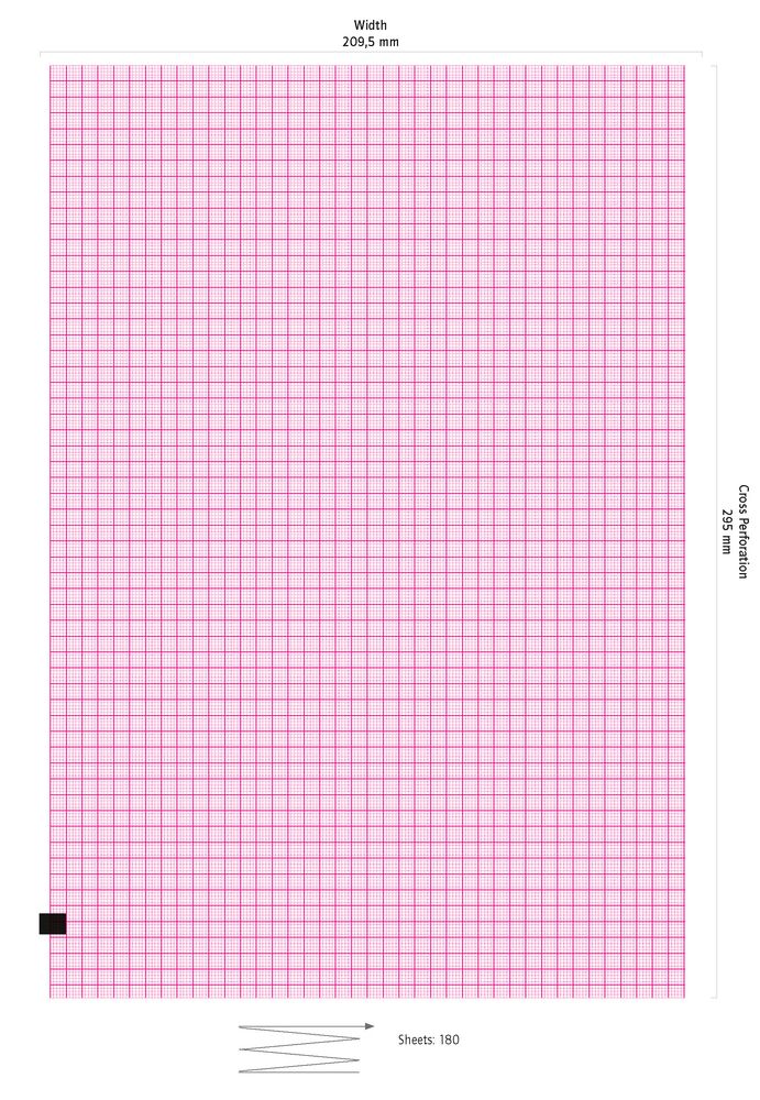 Diagramm Halbach EKG-Papier für Cardioline ECG 200+