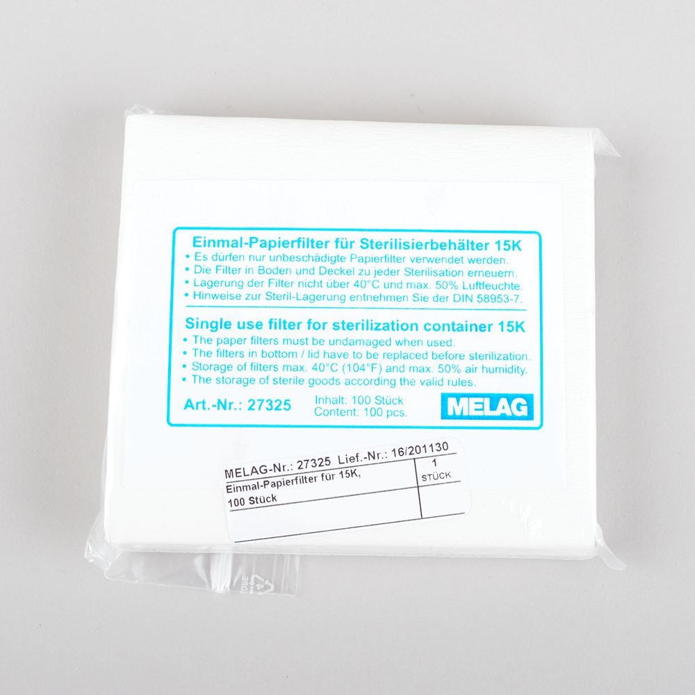 Einmal-Papierfilter für MELAG Sterilisierbehälter