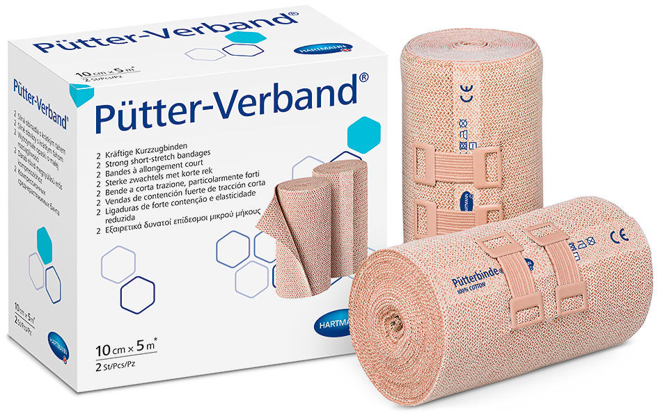 Hartmann Pütterbinde mit Verbandklammern