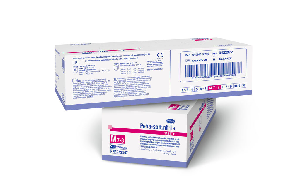 Hartmann Untersuchungshandschuhe Peha-soft® nitril white